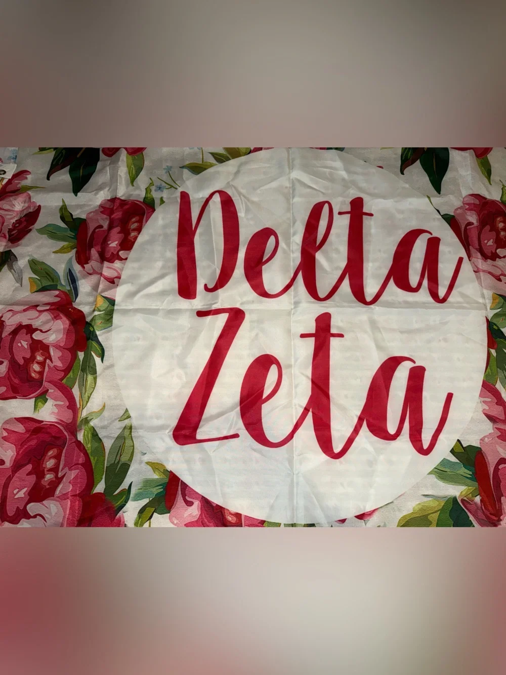 Delta Zeta Floral Decorative Flag